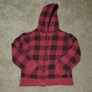 Buffalo Plaid zipup hoodie